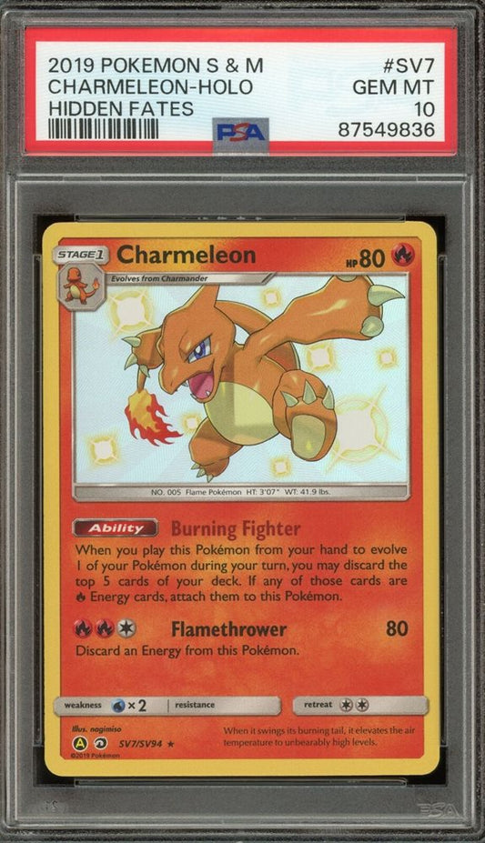 Charmeleon PSA 10 Hidden Fates