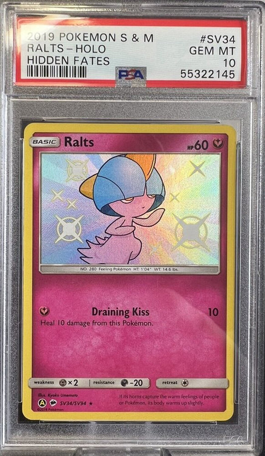 Ralts PSA 10 Hidden Fates