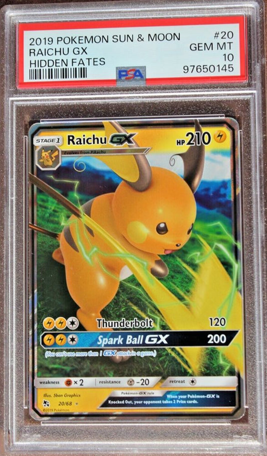 Raichu PSA 10 Hidden Fates